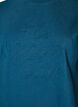 Long sweatshirt with high neck and embroidered text, Blue, Packshot image number 2