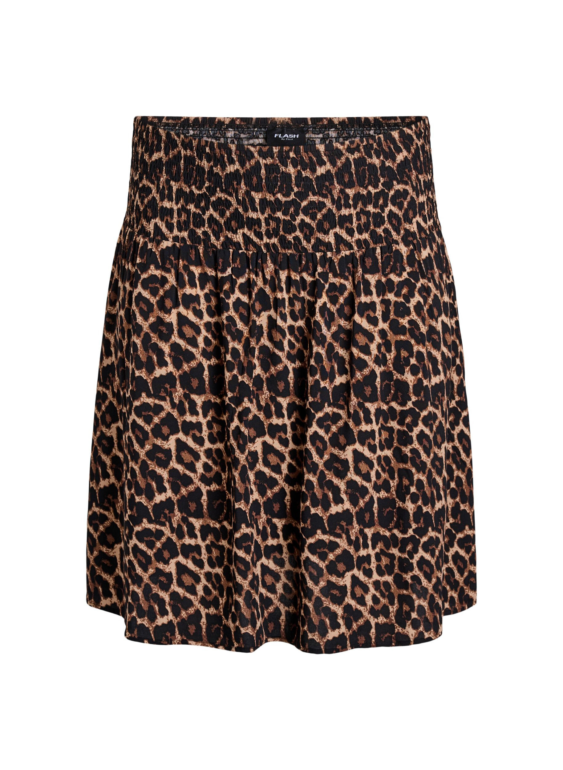 FLASH - Short skirt with smocked waist