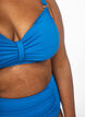 Underwire bikini bra with draping, Blue, Model image number 3