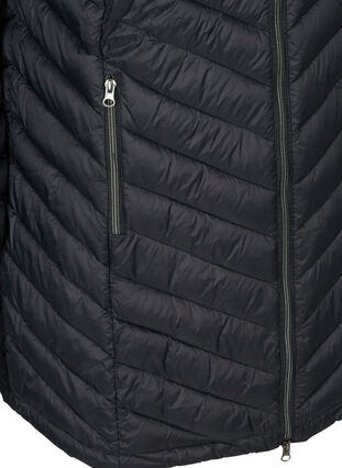 Long, quilted, lightweight jacket, Black, Packshot image number 3