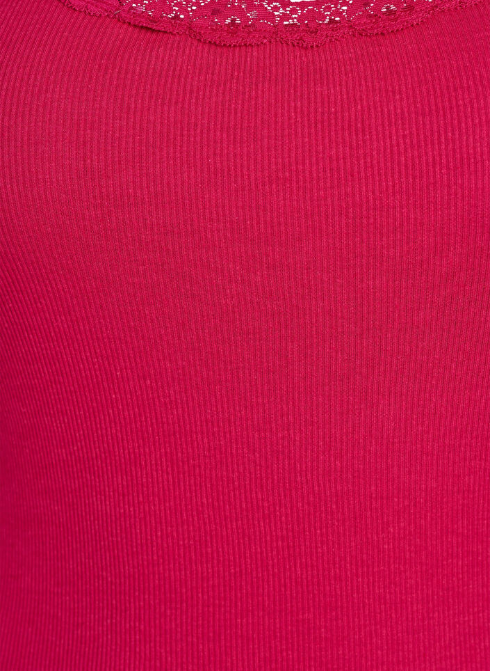Top with lace trim, Pink, Packshot image number 2
