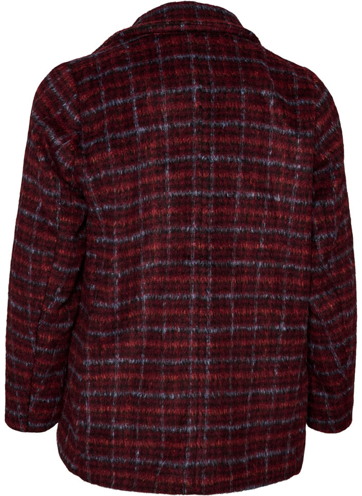 Checked jacket with pockets, Red, Packshot image number 1
