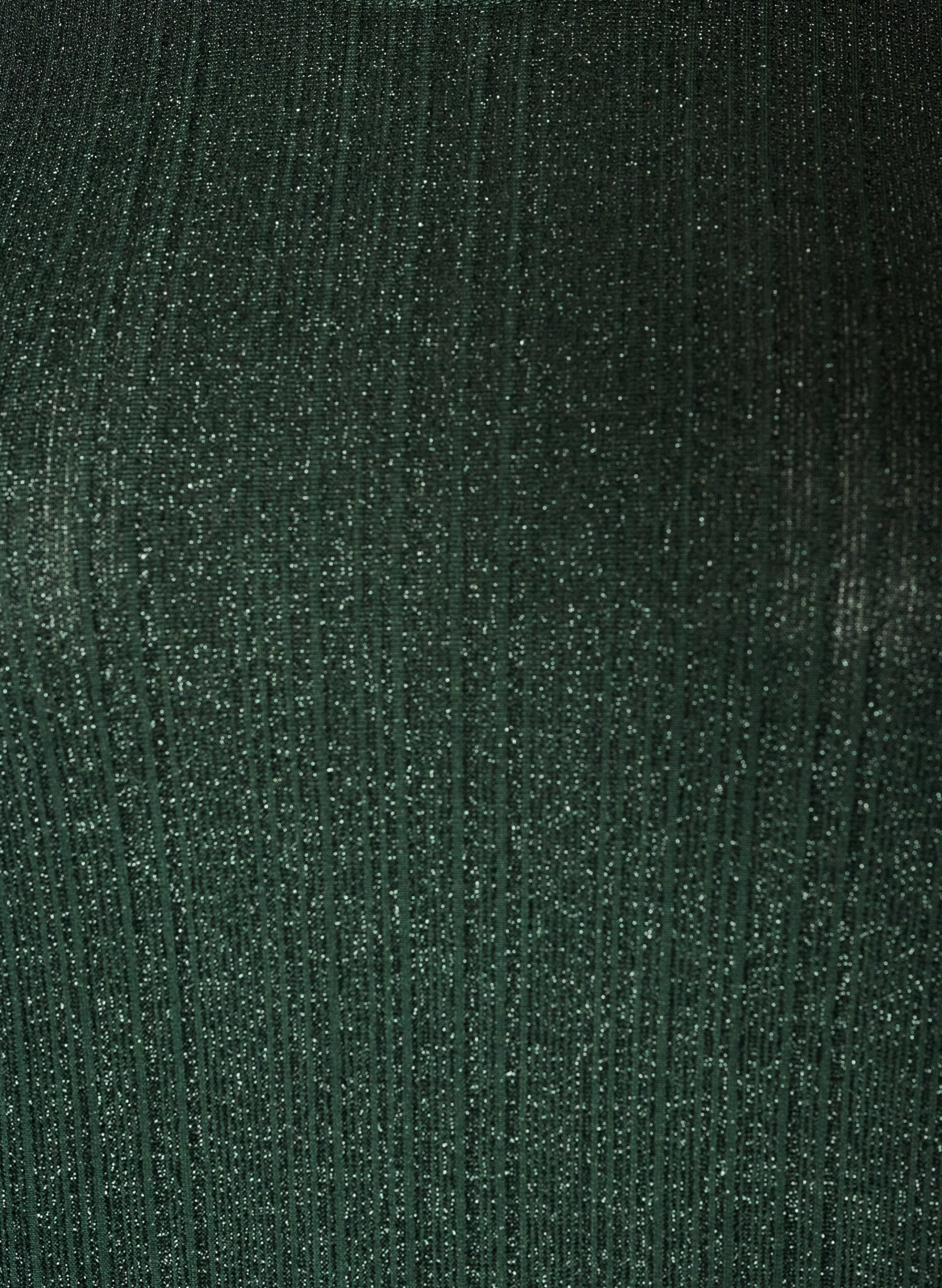 ZizzifashionBlouse with vertical texture and glitter thread, Green, Packshot image number 2