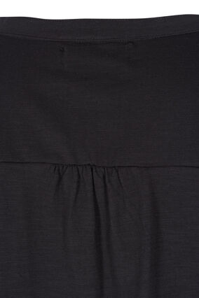 Blouse with 3/4 length sleeves, Black, Packshot image number 3
