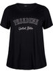 Cotton T-shirt with text, Black W. Pasadena, Packshot image number 0