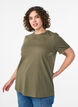 Basic cotton T-shirt with round neck, Green, Model image number 0