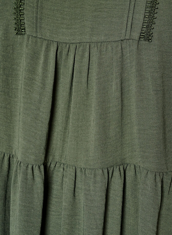 A-line dress with an empire line, Green, Packshot image number 2