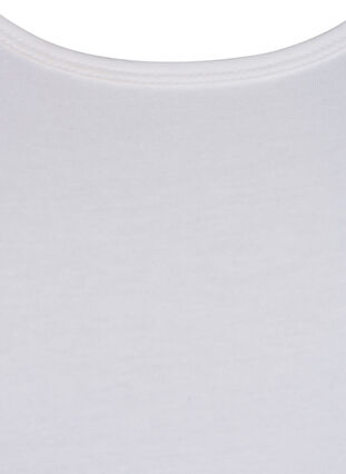 Solid colour basic top, Bright White, Packshot image number 2
