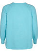 Knitted blouse with Raglan sleeves, Blue Curacao Mel., Packshot image number 1