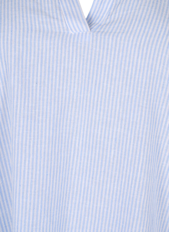 Striped dress made with cotton and linen, Serenity Wh. Stripe, Packshot image number 2