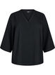 FLASH - Blouse with 3/4 sleeves, Black, Packshot image number 0