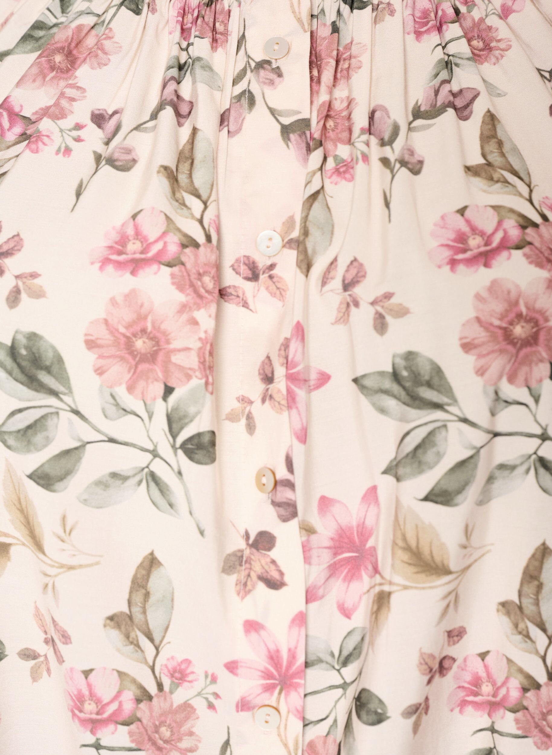 Zizzifashion A-line tunic in viscose with 3/4 sleeves, Vanilla, Packshot image number 2
