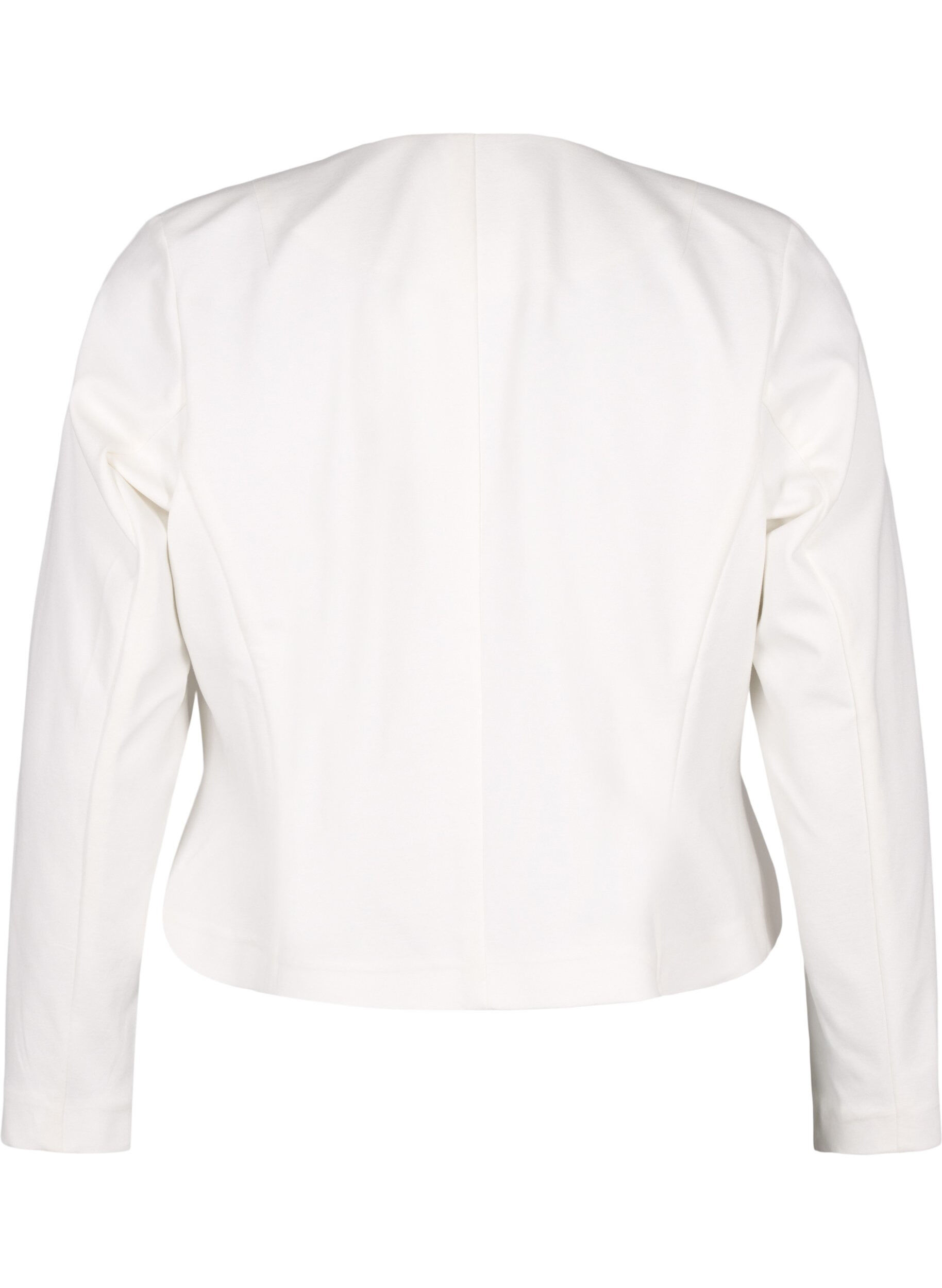 Zizzifashion Short blazer without fastening, Cloud Dancer, Packshot image number 1