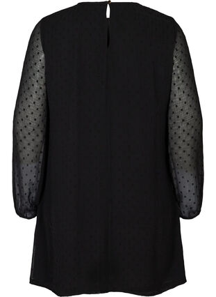 Long-sleeved A-line dress, Black, Packshot image number 1