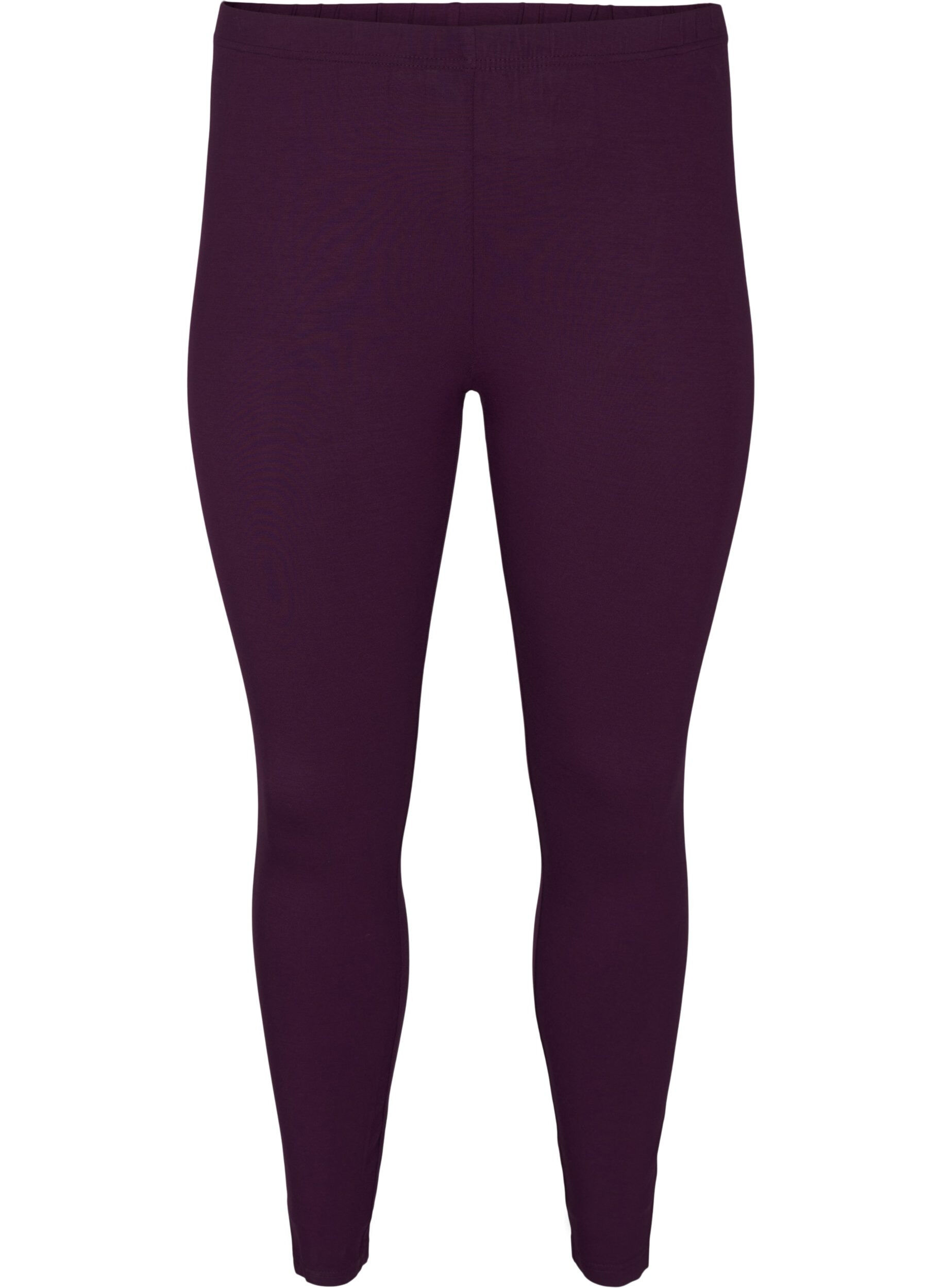 Zizzifashion Basic leggings in viscose, Purple, Packshot image number 0