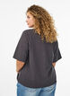 Jersey blouse with 1/2 raglan sleeves, Dark Grey, Model image number 2