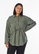 Tunic with chest pockets and adjustable waist, Green, Model image number 0