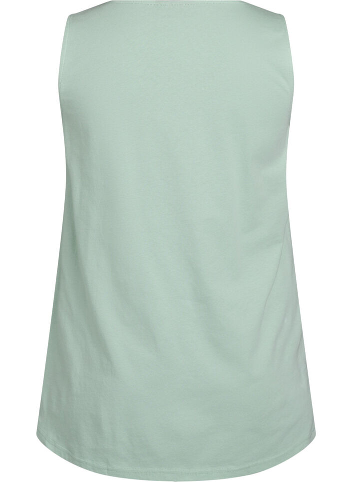 Cotton top with a-shape, Green, Packshot image number 1