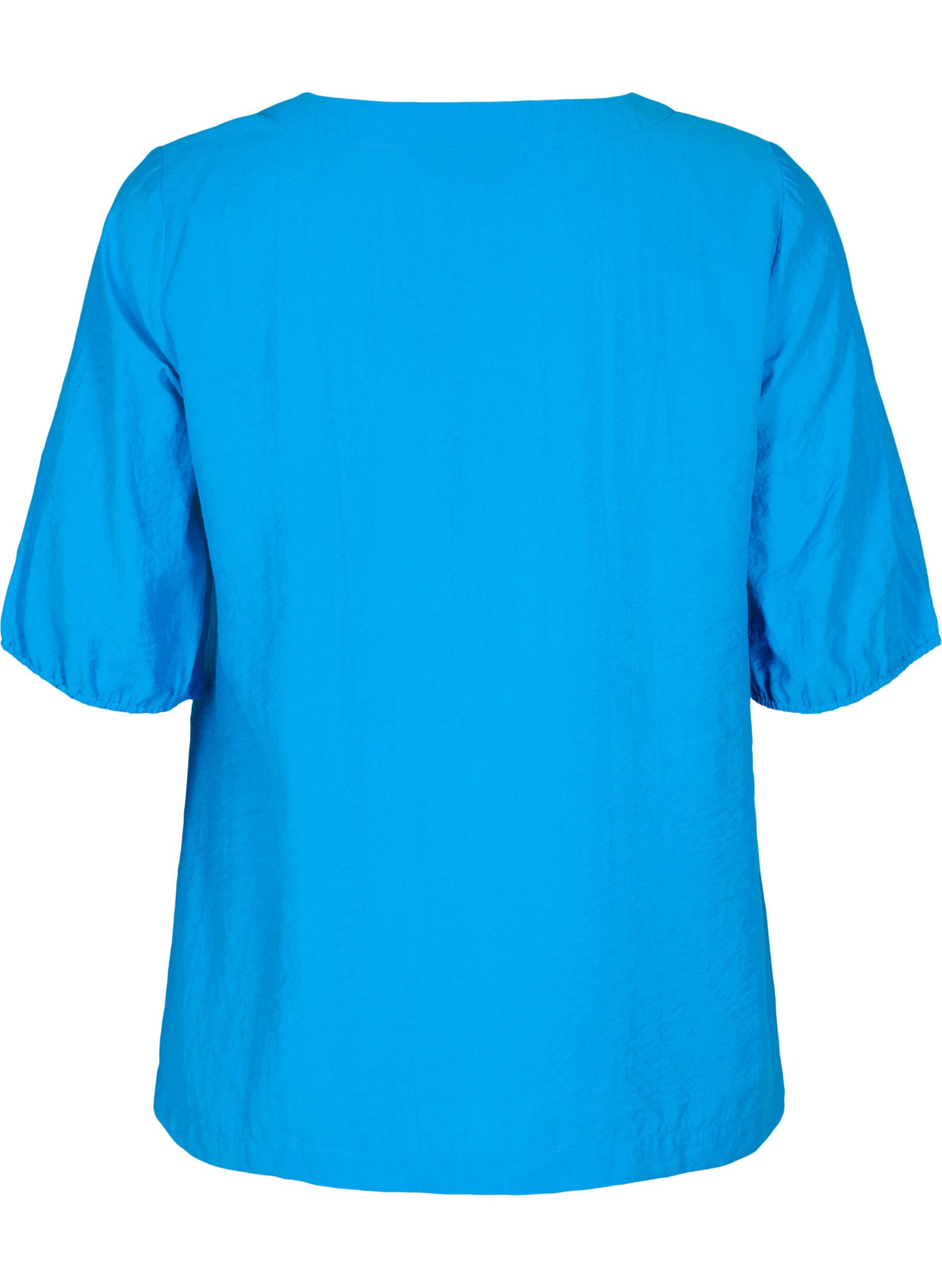 Zizzifashion Balloon sleeve blouse, Indigo Bunting, Packshot image number 1