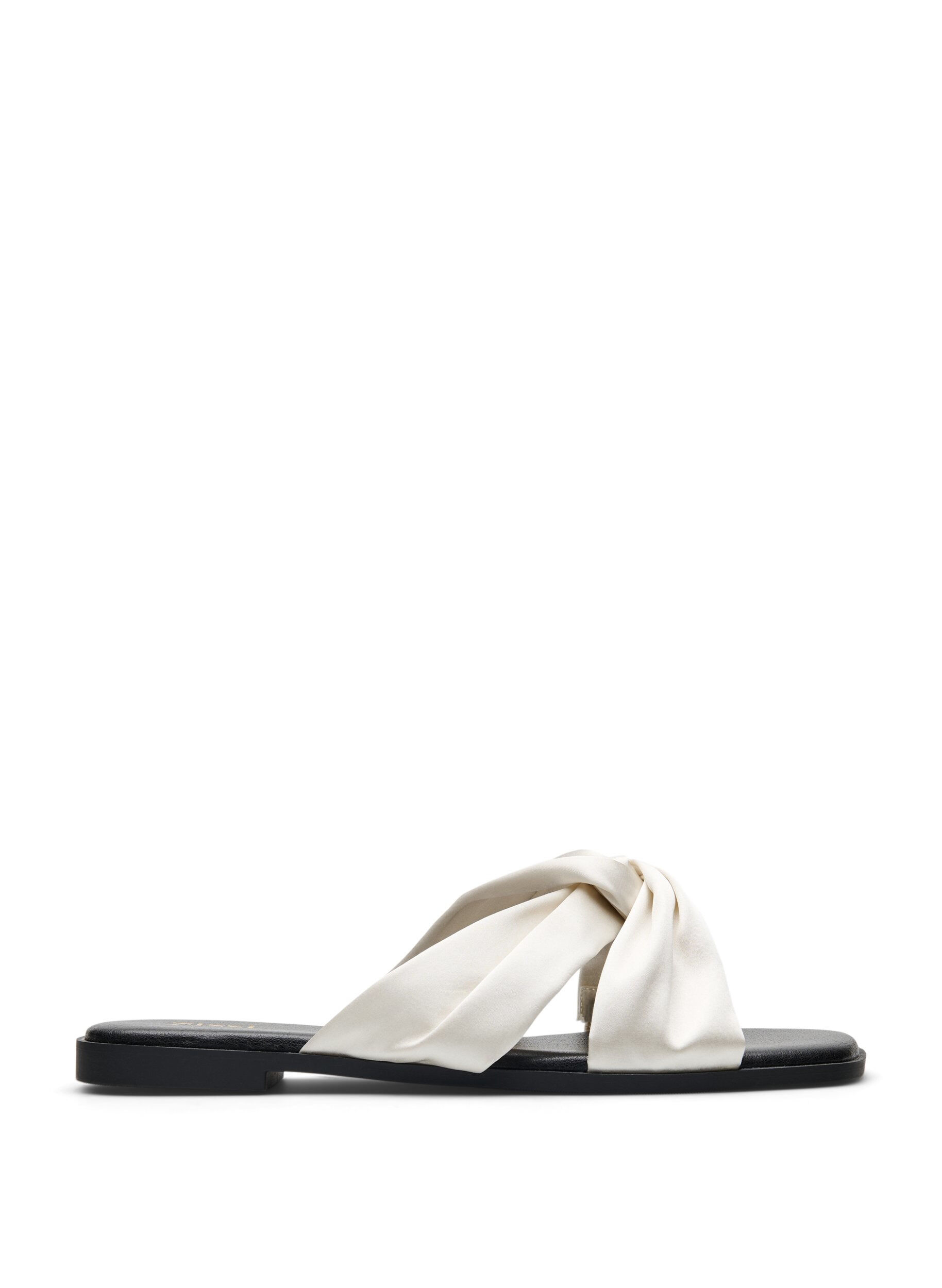 Wide fit - Flat sandals with crossed satin straps