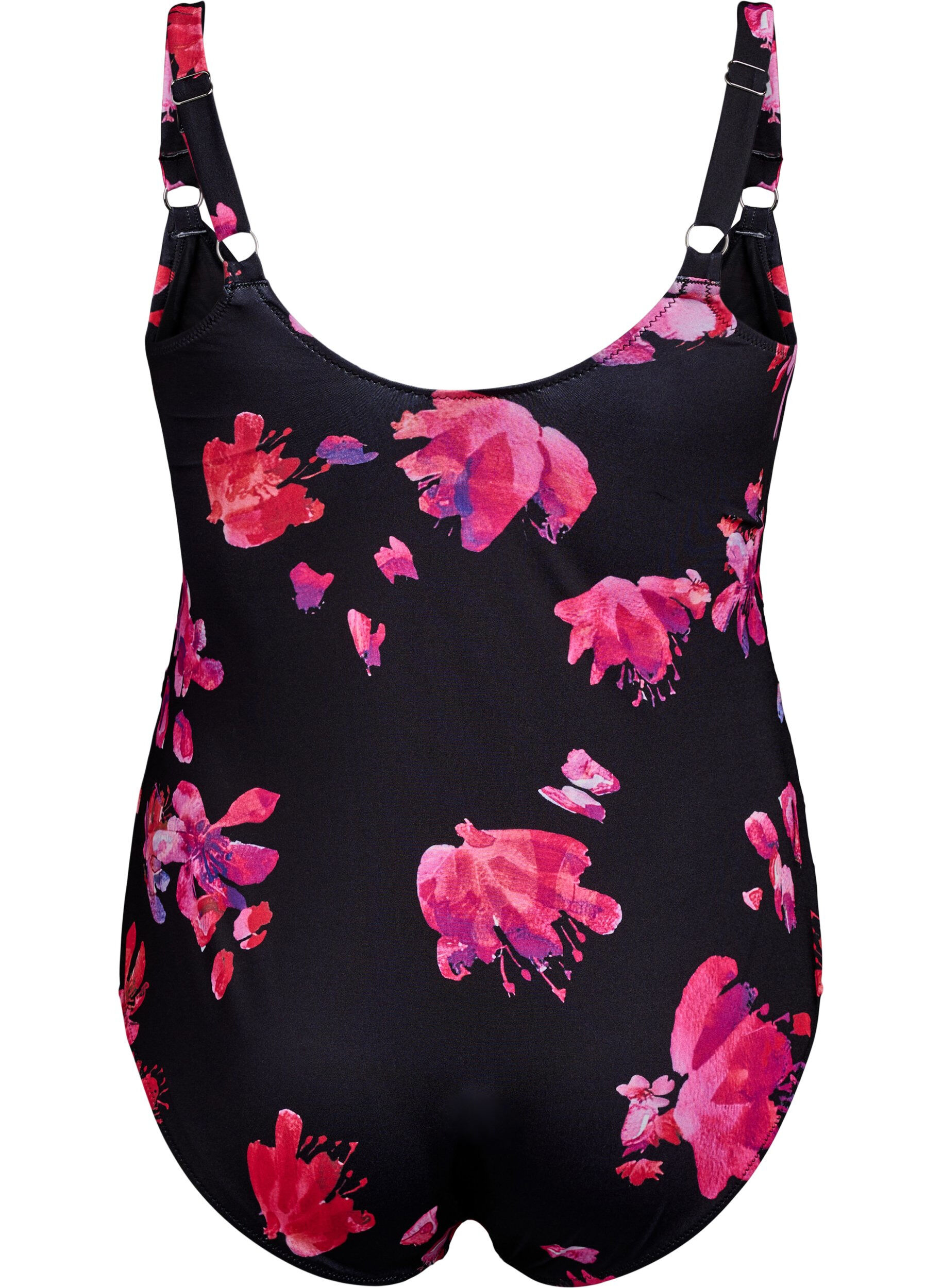 Zizzifashion Swimsuit with draping and wrap effect, Black, Packshot image number 1