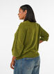 Knit blouse with button detail, Green, Model image number 2