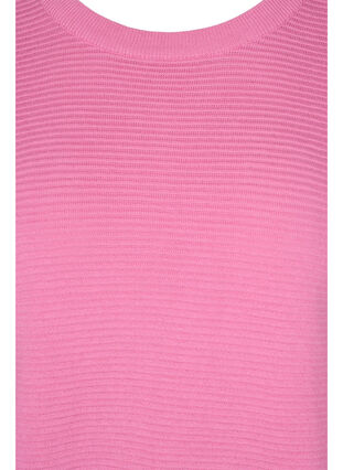 Long-sleeved knitted blouse in organic cotton, Wild Orchid, Packshot image number 2