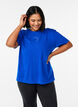 Sporty T-shirt in organic cotton, Blue, Model image number 0