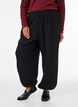 High-waisted jersey balloon trousers, Black, Model image number 2
