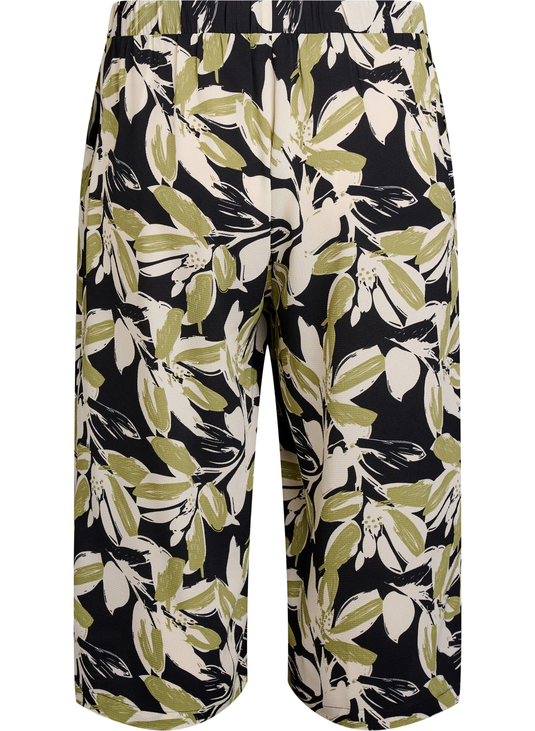 Zizzifashion Culotte trousers with print, Black, Packshot image number 1