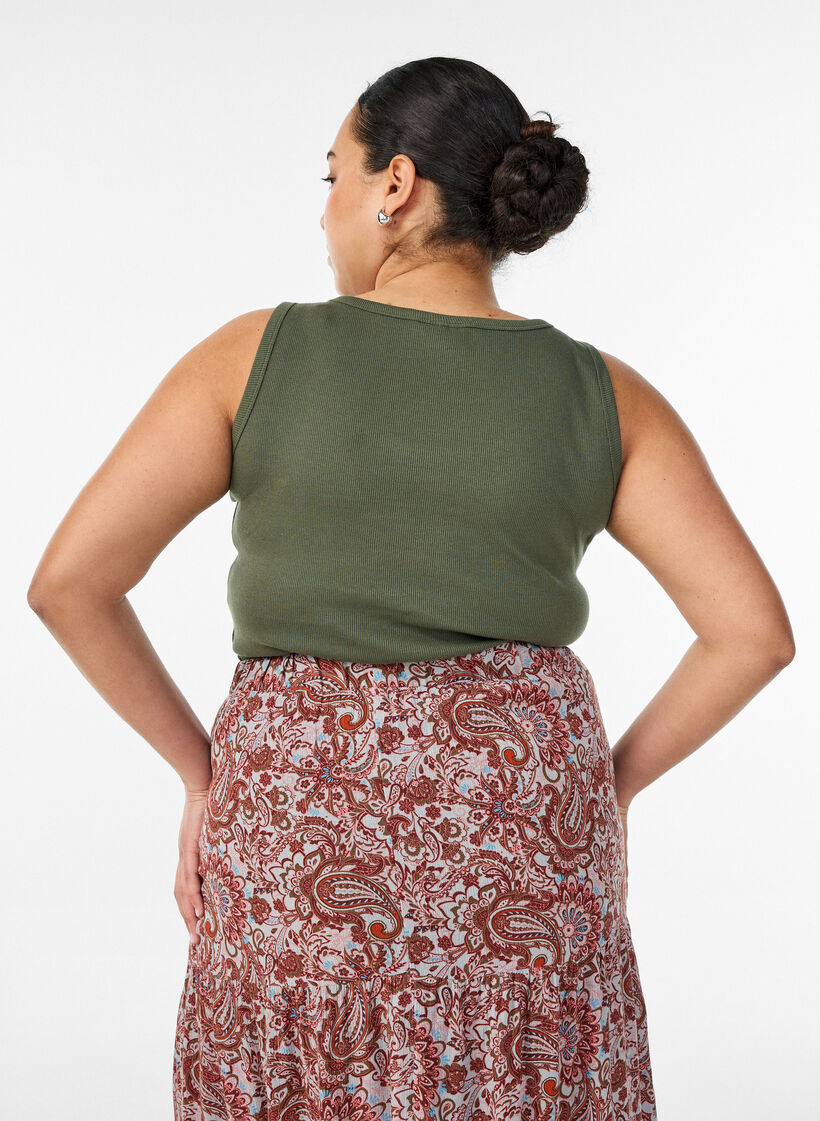 Fitted top with motif, Green, Model image number 2