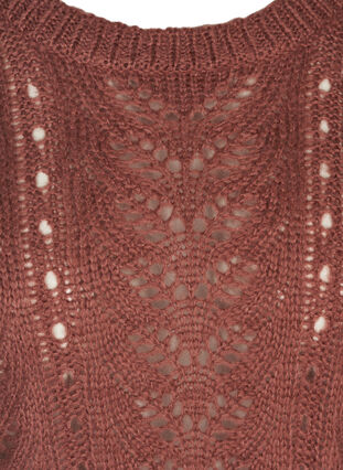 Knitted blouse with a feminine pattern, Wild Ginger, Packshot image number 2