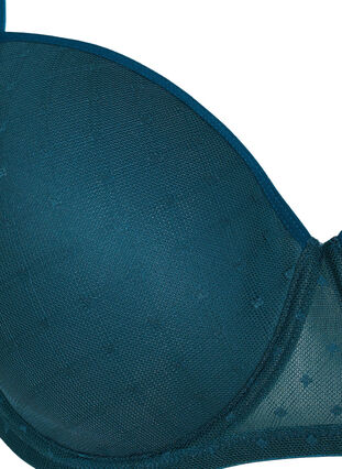 Underwire Alma bra with mesh, Reflecting Pond, Packshot image number 2