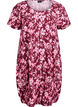 Short-sleeved cotton dress with print, Dark Bordeaux, Packshot image number 0