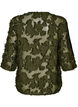 Blouse with frayed threads and texture, Green, Packshot image number 1