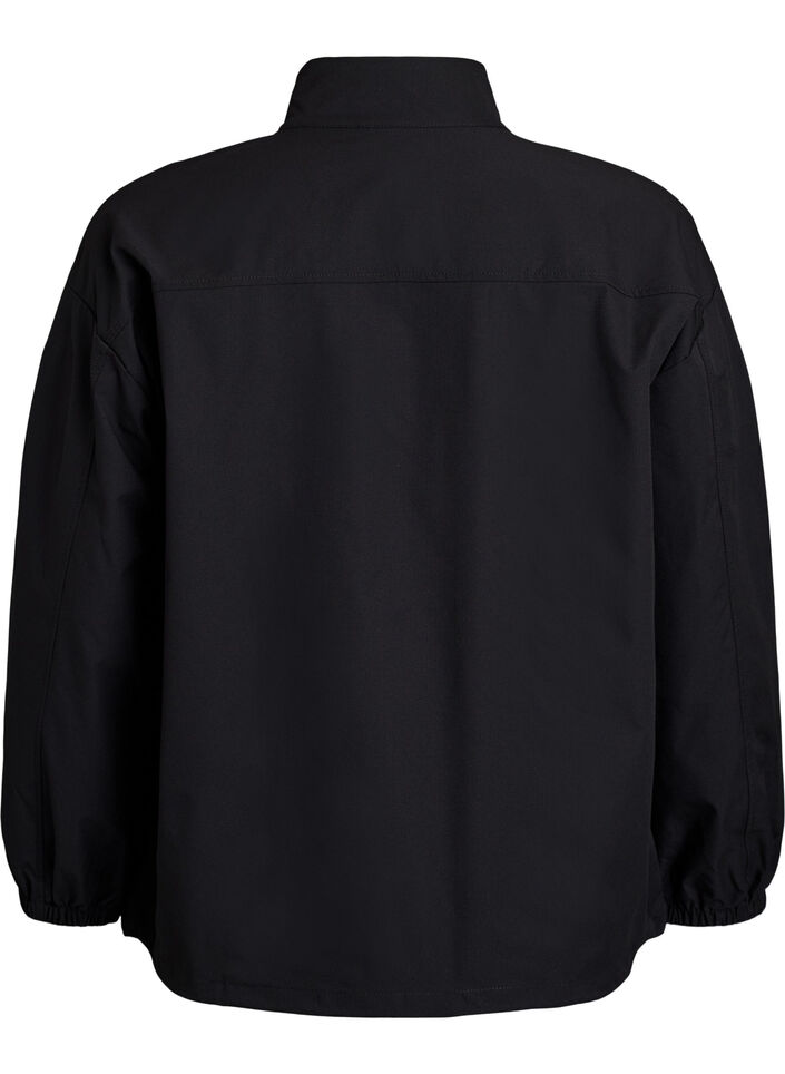 Sporty anorak with reflective details and pockets, Black, Packshot image number 1