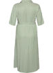 Ankle-length shirt dress with tie belt and stripes, Green, Packshot image number 1