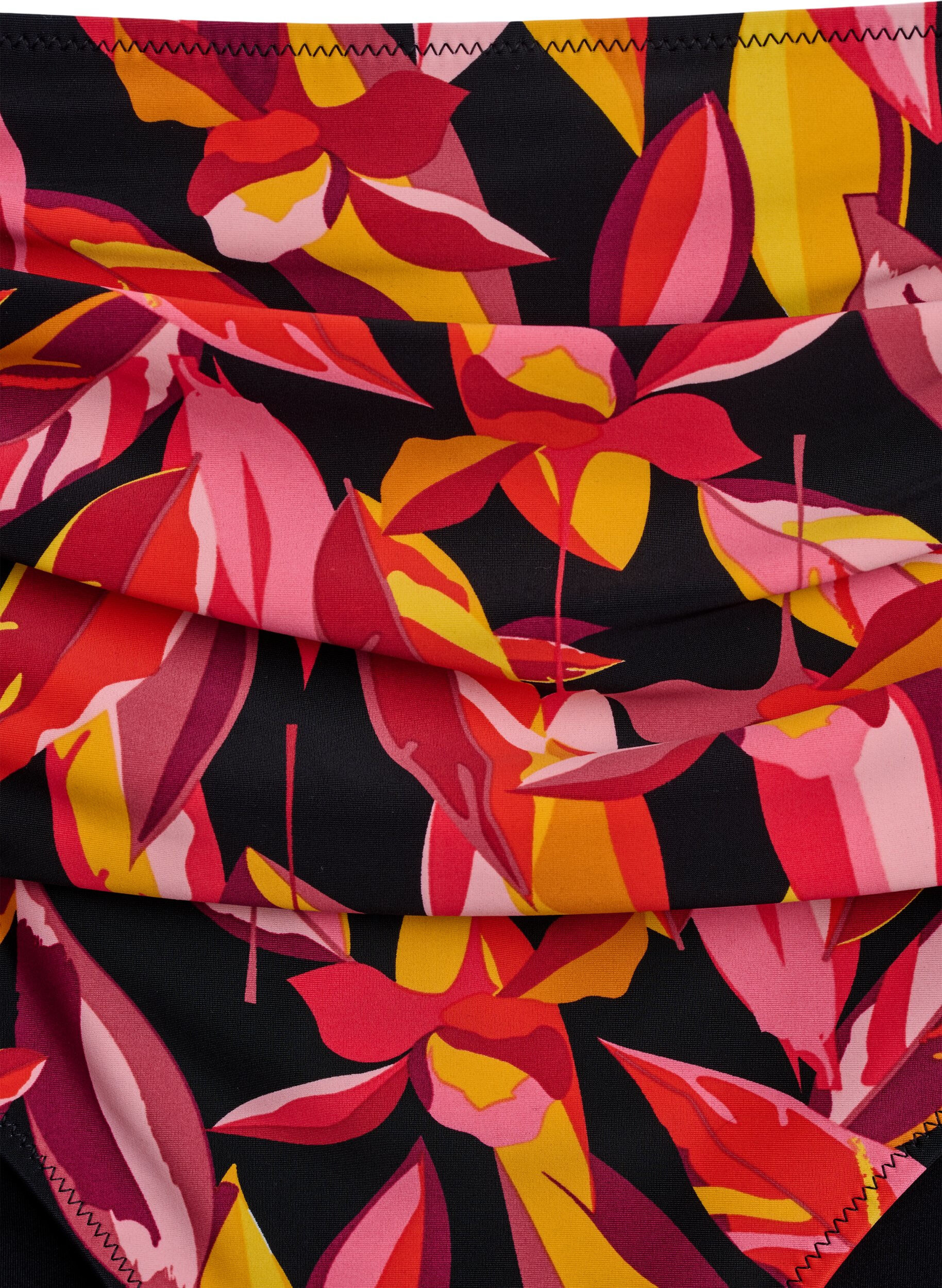 Zizzifashion Bikini briefs with print and a high waist, Red, Packshot image number 2