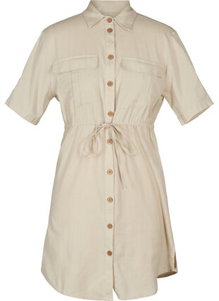 Short-sleeved tunic with buttons, As Sample, Packshot image number 0