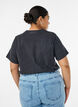 Organic cotton T-shirt with rock print, Black, Model image number 2