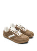Faux suede sneakers, Brown, Packshot image number 1