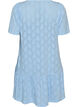 Short jersey dress with eyelet pattern, Light Blue, Packshot image number 1