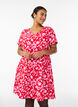Short a-line dress with floral print, Red, Model image number 0