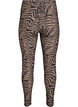Viscose leggings with zebra print, Brown, Packshot image number 1
