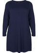 Knitted dress in cotton-viscose blend, Blue, Packshot image number 0