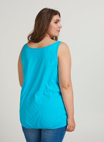 Top with lace trim, Blue Atoll, Model image number 0