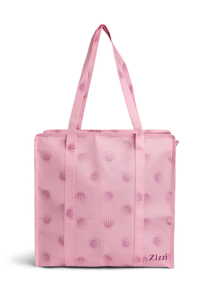 Shopping bag with zipper, Pink, Packshot image number 0