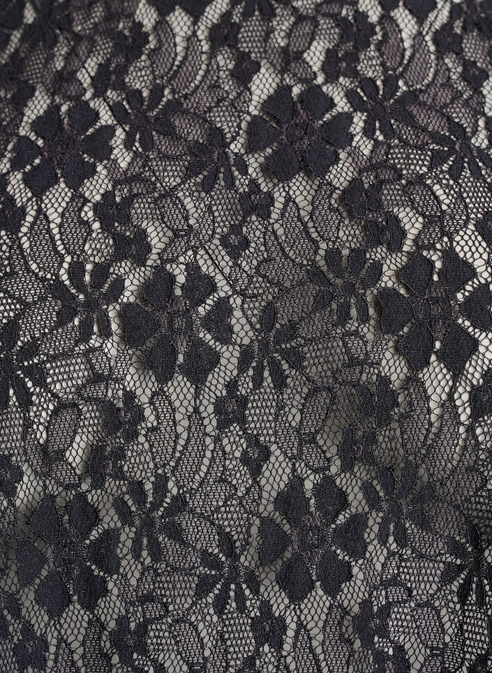 Lace blouse with 3/4 sleeves, Black, Packshot image number 2