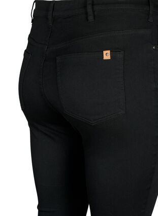 High-waisted Amy jeans with buttons, Black, Packshot image number 3