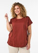 Short-sleeved cotton blend T-shirt, Red, Model image number 0